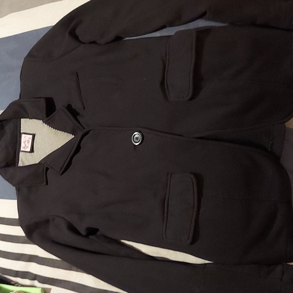 NEW La Kitty Black Dress Coat Juniors M